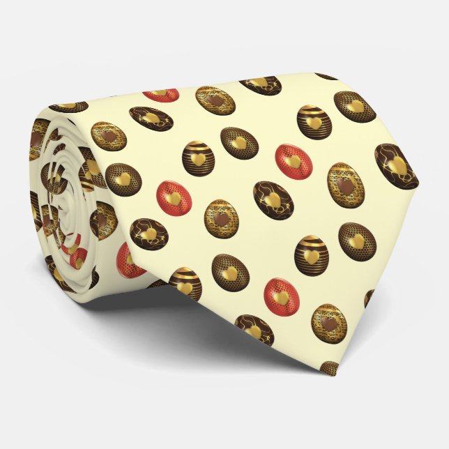 Chocolate Easter Eggs Neck Tie (Rolled)