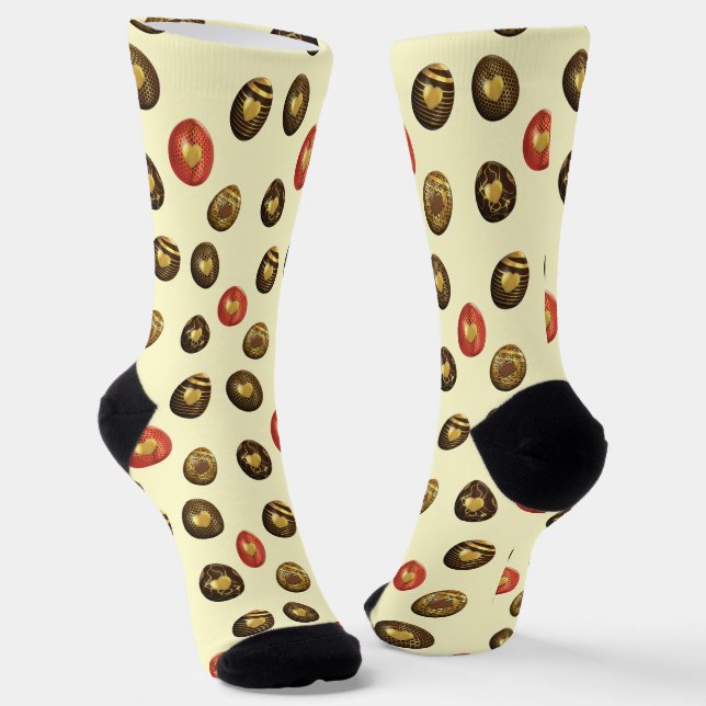 Chocolate Easter Eggs Socks (Angled)