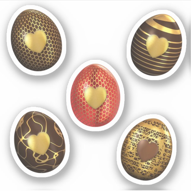 Chocolate Easter Eggs Sticker (Front)