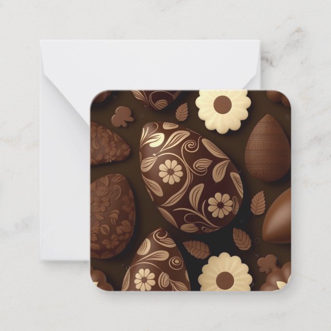 Chocolate Easter greeting card (Front)