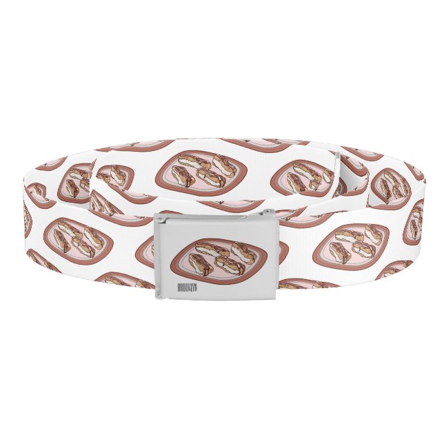 Chocolate eclair cartoon illustration belt (Coil)