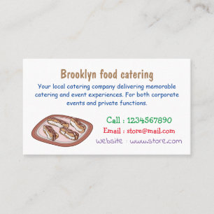 Chocolate eclair cartoon illustration business card