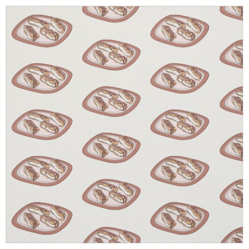 Chocolate eclair cartoon illustration fabric