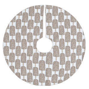 Chocolate Eclair Ice Cream Popsicle Junk Food Brushed Polyester Tree Skirt