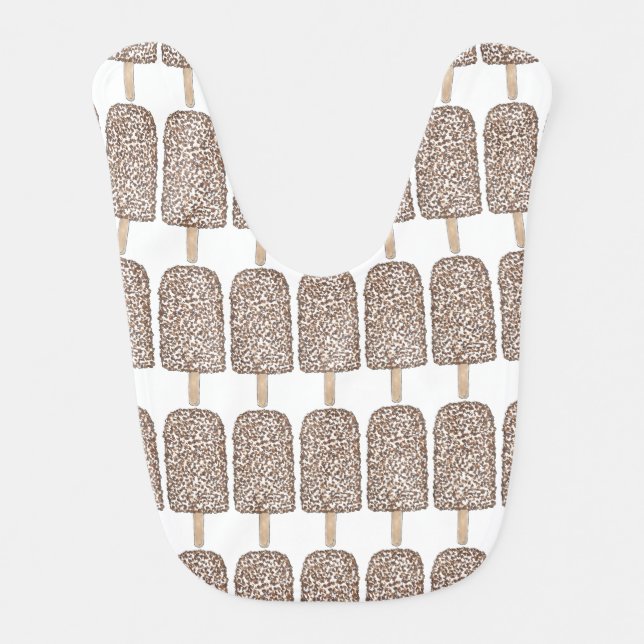 Chocolate Eclair Ice Cream Truck Popsicle Foodie Bib (Front)