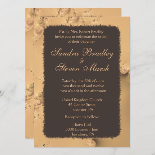 Chocolate Elegance Wedding Invitation