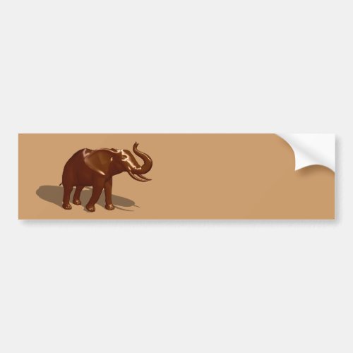 Chocolate Elephant Bumper Sticker