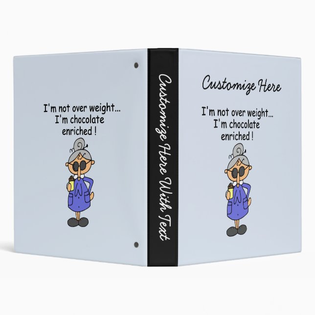 Chocolate Enriched Humor 3 Ring Binder (Background)