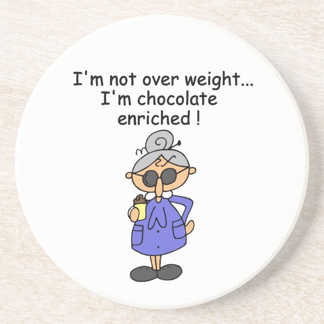 Chocolate Enriched Humor Coaster (Front)