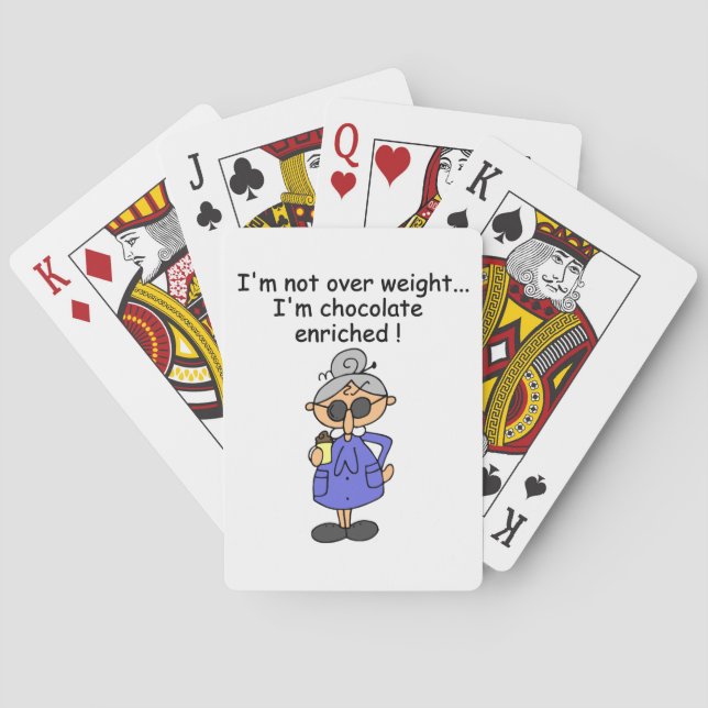 Chocolate Enriched Humor Poker Cards (Back)