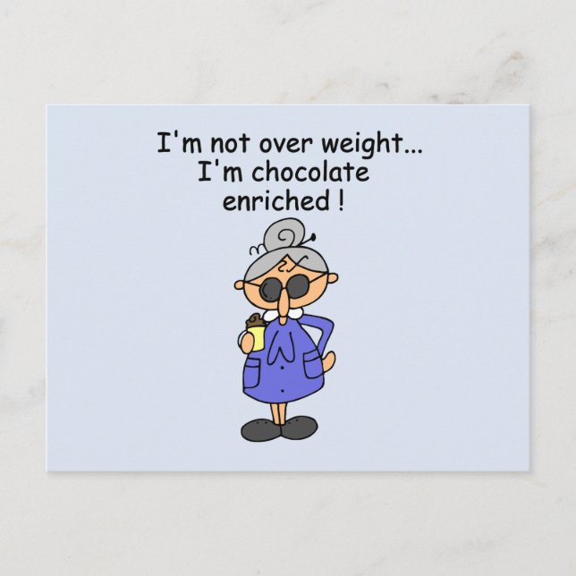 Chocolate Enriched Humor Postcard (Front)