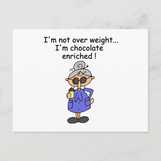 Chocolate Enriched Humor Postcard (Front)