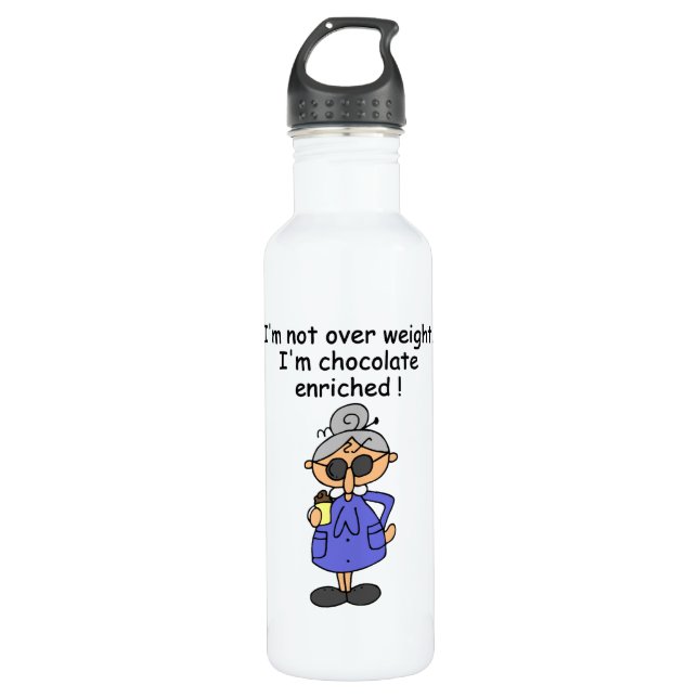Chocolate Enriched Humor Stainless Steel Water Bottle (Front)