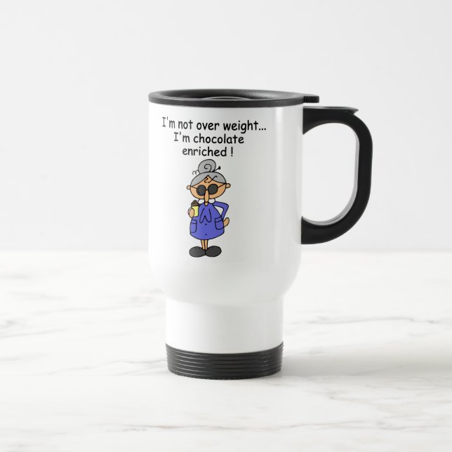 Chocolate Enriched Humor Travel Mug (Right)