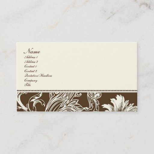 Customizable Chocolate Fantasy Business Cards