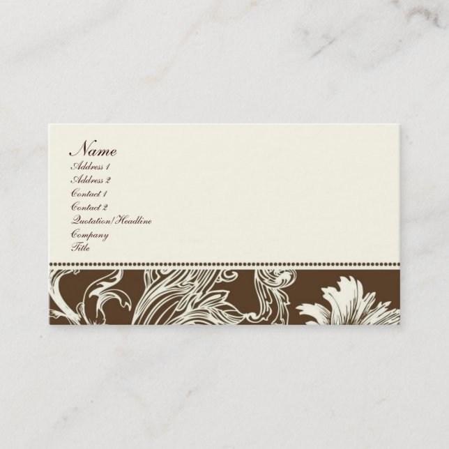 Chocolate Fantasy Business Card (Front)