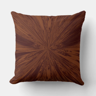 Chocolate Faux Satin Throw Pillow
