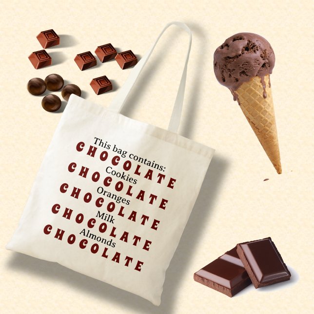 Chocolate Featured Foodie theme Tote Bag (Creator Uploaded)