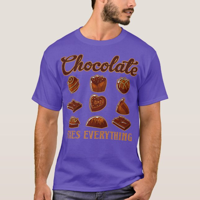 Chocolate Fies Everything Sweet Dark Ingredients T-Shirt (Front)