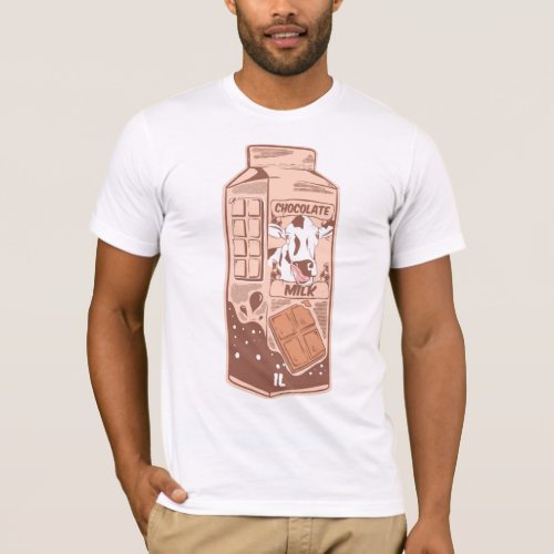 Chocolate flavoured milk carton T_Shirt