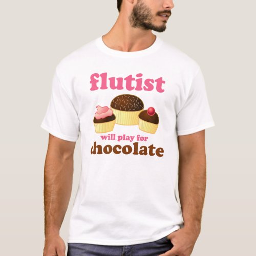 Chocolate Flute Player T_shirt