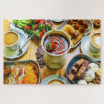 Chocolate Fondue Coffee Strawberry Dessert Food Jigsaw Puzzle<br><div class="desc">This beautiful design feature a chocolate fondue with churros,  strawberries,  cookies,  brownies and coffee.
#fondue #strawberries #strawberry #chocolate #food #tasty #sweet #sweets #party #coffee #pastry #churro #food #gift #gifts #puzzles #jigsaw #jigsawpuzzle #fun #games #stockingstuffers #dessert #sweets</div>
