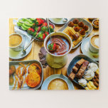 Chocolate Fondue Coffee Strawberry Dessert Food Jigsaw Puzzle<br><div class="desc">This beautiful design feature a chocolate fondue with churros,  strawberries,  cookies,  brownies and coffee.
#fondue #strawberries #strawberry #chocolate #food #tasty #sweet #sweets #party #coffee #pastry #churro #food #gift #gifts #puzzles #jigsaw #jigsawpuzzle #fun #games #stockingstuffers #dessert #sweets</div>