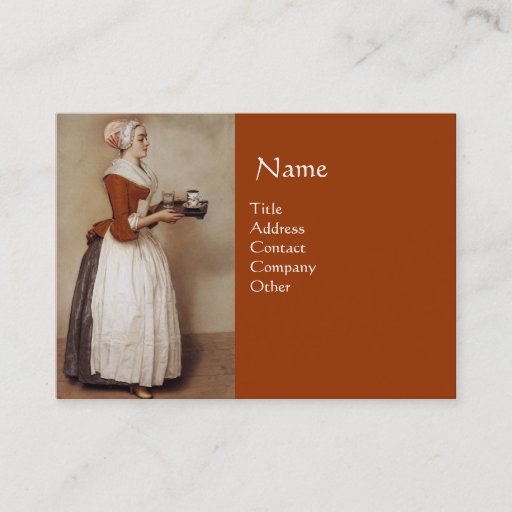 Customizable CHOCOLATE FONDUE DINNER PARTY BUSINESS CARD TEMPLATE