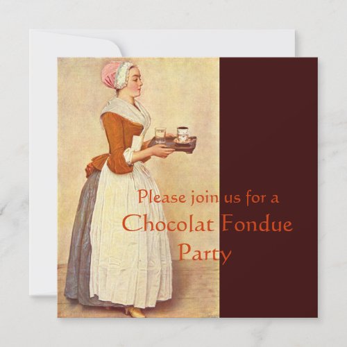 CHOCOLATE FONDUE DINNER PARTY INVITATION