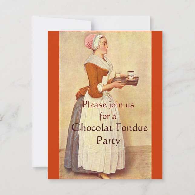 CHOCOLATE FONDUE DINNER PARTY INVITATION (Front)