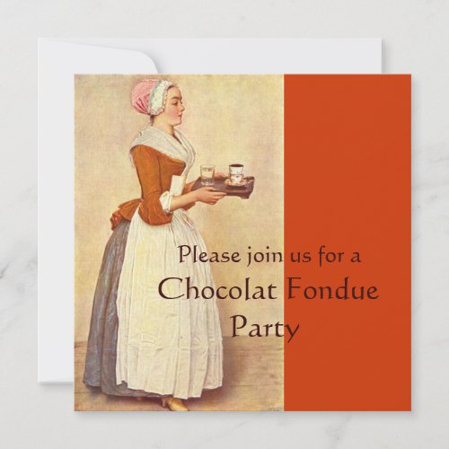 CHOCOLATE FONDUE DINNER PARTY INVITATION