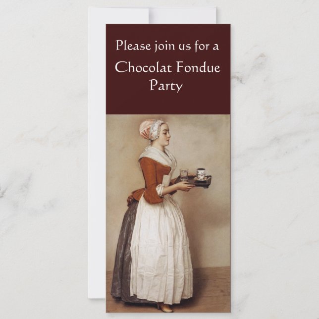 CHOCOLATE FONDUE DINNER PARTY INVITATION (Front)