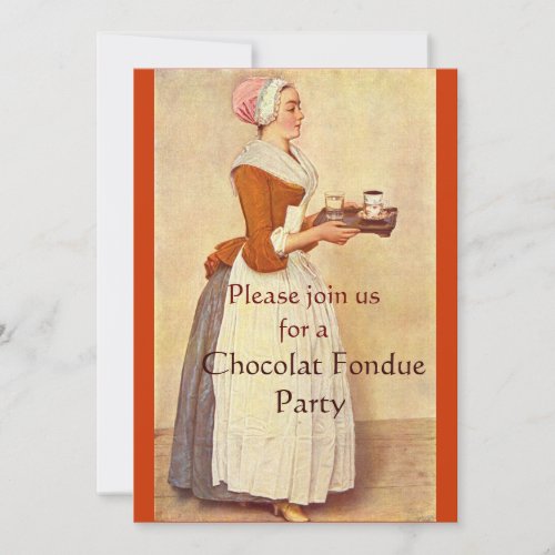 CHOCOLATE FONDUE DINNER PARTY INVITATION