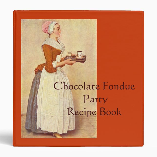 CHOCOLATE FONDUE PARTY RECIPE BOOK BINDER (Front)