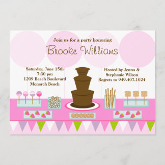 Chocolate Fountain Party Invitation