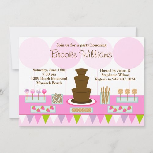 Chocolate Fountain Party Invitation