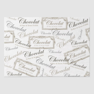 Chocolate French Vintage Collage Decoupage Tissue Paper