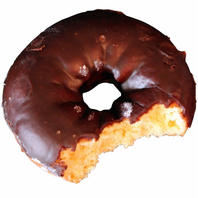 Chocolate Frosted Cake Donut Food Photography Cutout (Front)