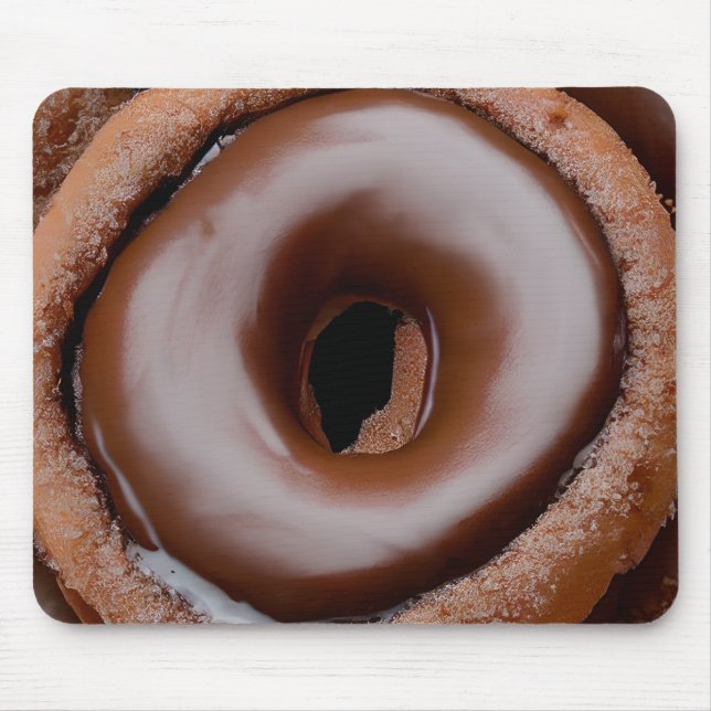 Chocolate Frosted Donut Mouse Pad (Front)