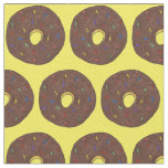 Chocolate Frosted Donut Rainbow Sprinkles Foodie Fabric