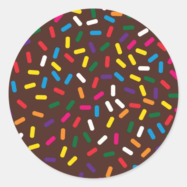 Chocolate Frosted Sprinkles Stickers (Front)