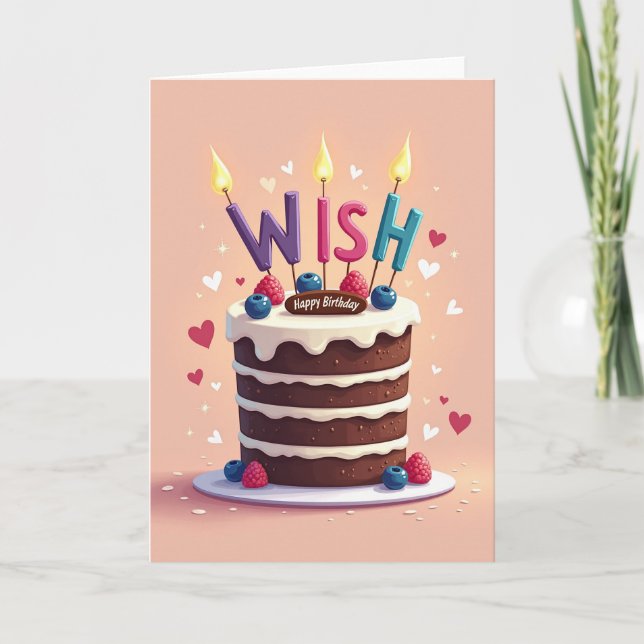Chocolate Frosting Birthday Card (Front)