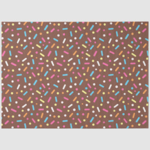 Chocolate Frosting Icing & Donut Sprinkles Tissue Paper