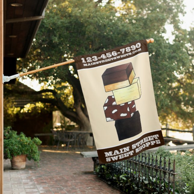 Chocolate Fudge Candy Sweet Shop Shoppe OPEN Sign (In SItu)