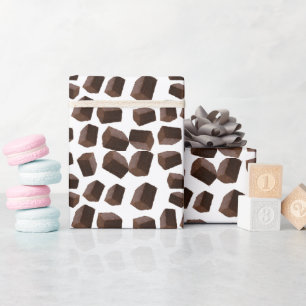 Chocolate fudge pattern wrapping paper