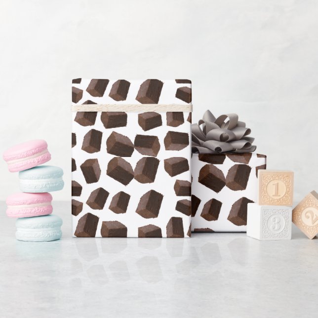 Chocolate fudge pattern wrapping paper (Baby Shower)