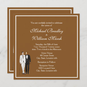 Chocolate Gay Wedding Invitation