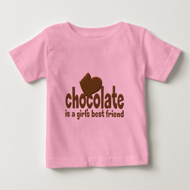 Chocolate Girl's Best Friend Baby T-Shirt (Front)