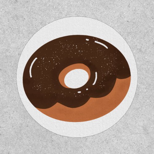 Chocolate Glazed Donut Sweet Foodie Gift Patch