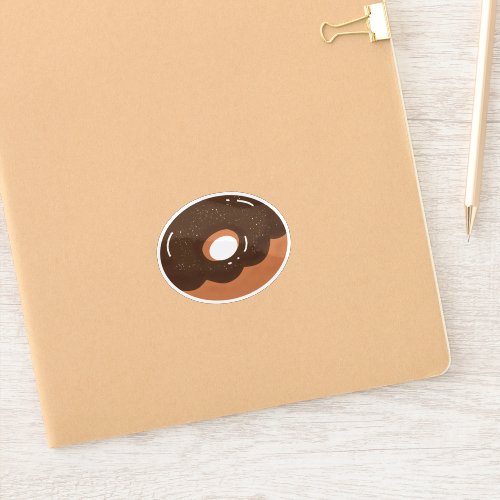 Chocolate Glazed Donut Sweet Foodie Gift Sticker